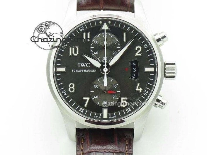 MIROTIME 0306 Big Pilot IW501004 Titanium ZF 1:1 Best Edition Black Dial On Brown Leather Strap A ZeroBulk 7212
